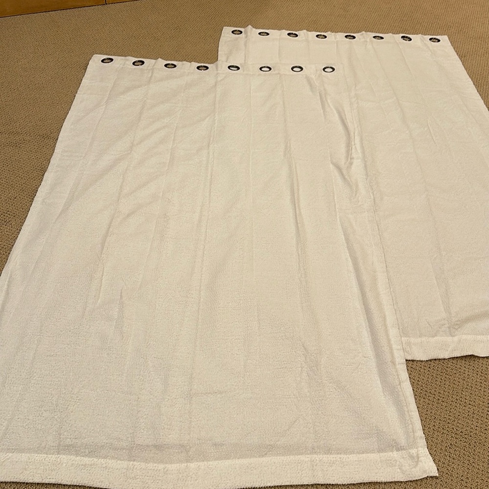 Ugg Curtain Panels - set of 2 - 48x 82”. 8 silver grommet holes to hang on rod.